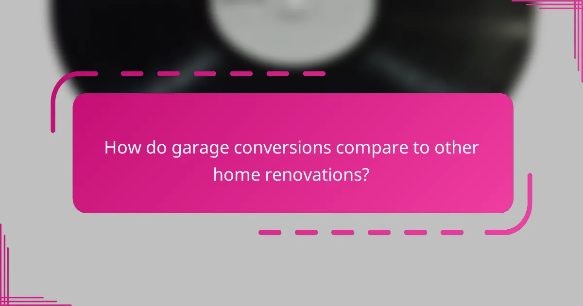 How do garage conversions compare to other home renovations?